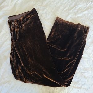 Alberto Aspesi Designer Luxury Brown Velvet Pants